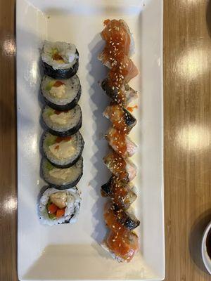 Portland Roll (left) and Fire Breathing Dragon (right).