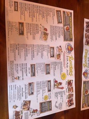 The menu