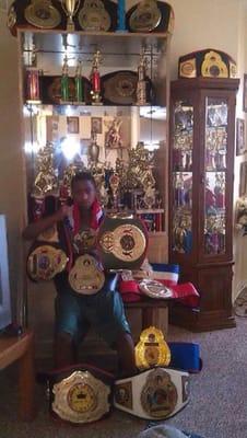 Young Miguel Santos AKA " Pulga" training to be the next world champion