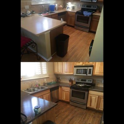 Above: Before water damage
 Below: After water damage remodel