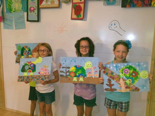 K-5th Grade class.  Multimedia project- Turtles!