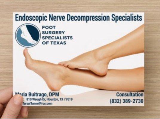 Endoscopic nerve decompression specialist!