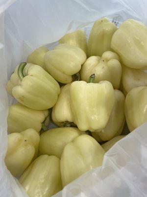 White bell peppers