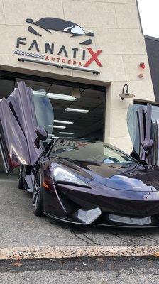 Mclaren sitting clean after a great hand car wash! Come give us a try!