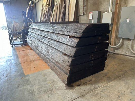 Redwood slabs