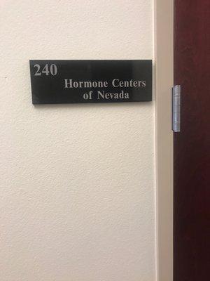 The front door to the best Hormone therapy in the valley!!!