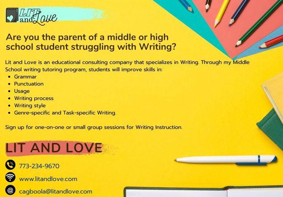 Tutoring Available for students in grades 4-12th.