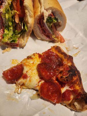 Tommy Gun Sub and Pepperoni Slice so hit and fresh!