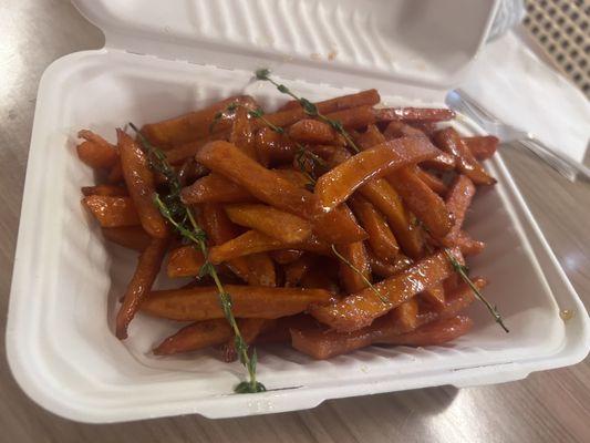 Sweet potato fries $7.45 w honey - absolutely yummy