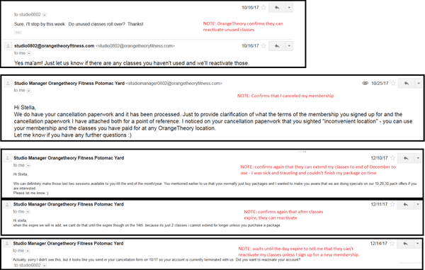 They told me multiple times that they would reactivate classes after they expire, but then wouldn't do it unless I renewed my membership.