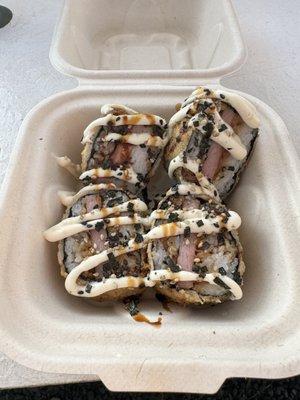 Deep Fried Spam Musubi