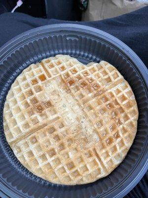 Soggy, undercooked, saddest waffle on the block