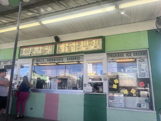 The ordering window and other spaces. Empty dish because I couldn't wait to taste my treat.