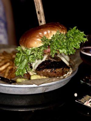 Mushroom & Swiss Stuffed Burger