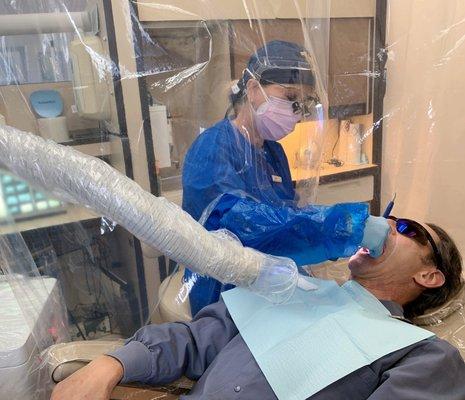 Safe and clean tooth cleaning room