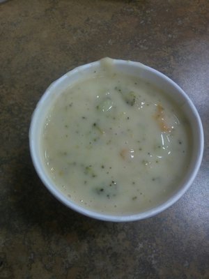 Cheddar broccoli soup.....ehhh I've had better