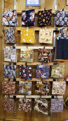 Huge selection of handcrafted potholders by A Piece of My Heart by Sunny.  Tabbed towels to match!