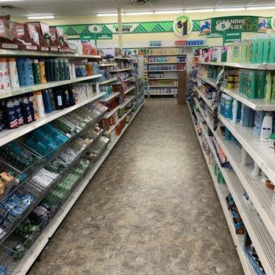 Bathroom supplies at the Dollar Tree at Kemp in Wichita Falls, Texas.