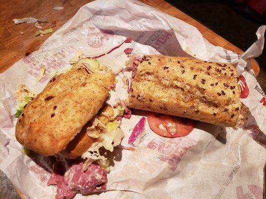 Terrible looking Penn Station sub sandwich.