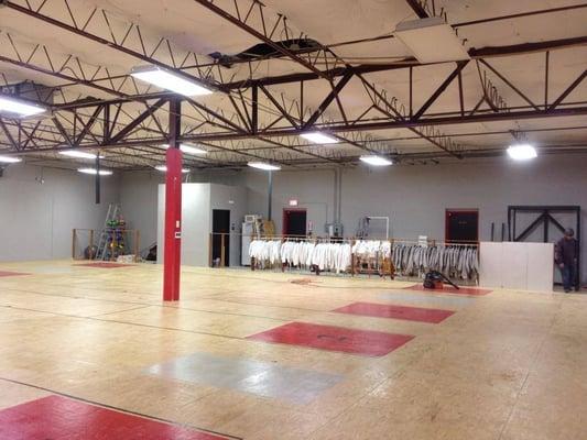 Lots of space for fencing and working out.