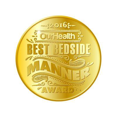 Dr. Koch received the "Best Bedside Manner" Award from OurHealth Magazine in 2016