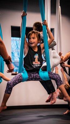 Aerial Goddess at Mindful Child Aerial Yoga