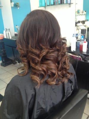 A nice caramel ombre hair