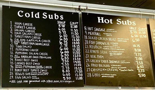 Menu board