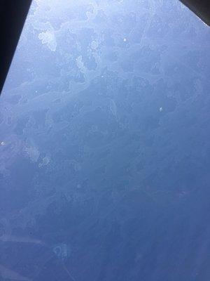 Looking up to the moon roof from inside my car.