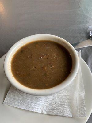 Cup of seafood gumbo