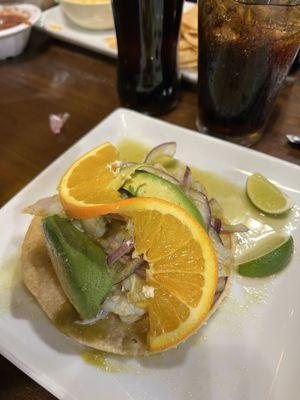 Aguachile tostada