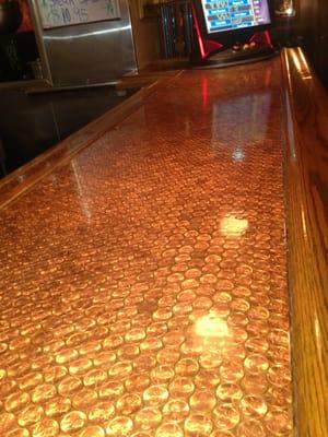 The bar of pennies.