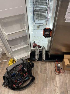 Ge fridge  heater repair .