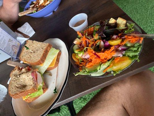 Sandwich and a side salad