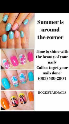 Summer is around the corner!! Time to shine with the beauty of your nails!!        Call us to get your nails done: (603) 580-2804