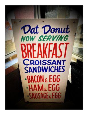 Dat Donut.(S.Cottage Grove/E 83rd St) Donuts Donuts Donuts included Huge "Big Dat  Donut " Breakfast Sandwiches & Coffee. Cool!