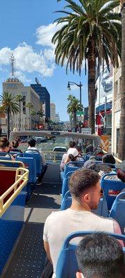 Looking down Hollywood Blvd. A road to dreams of stardom and fame!