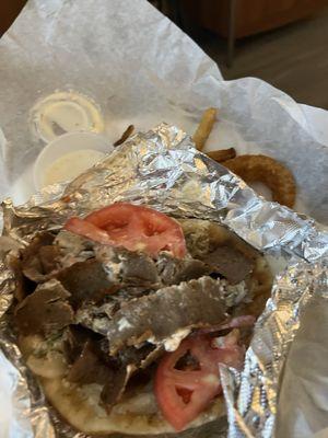 Gyro and hidden rings and fries