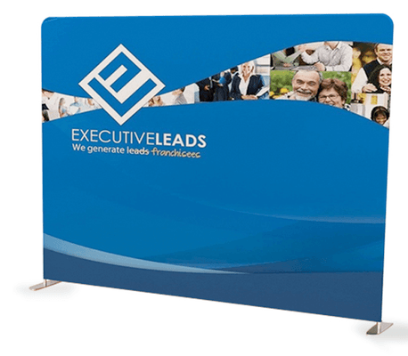 Straight 10 ft Fabric Display for Trade Show Events.