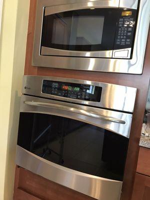 GE MICROWAVE AND WALL OVEN