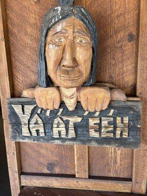 Trading post welcome sign