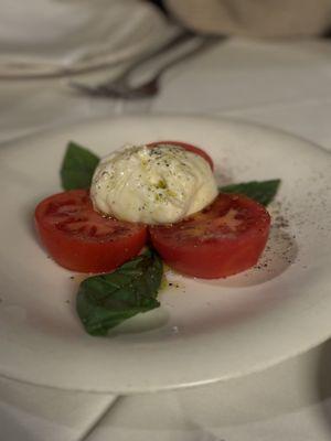 Tomato and Burrata Cheese. Perfection