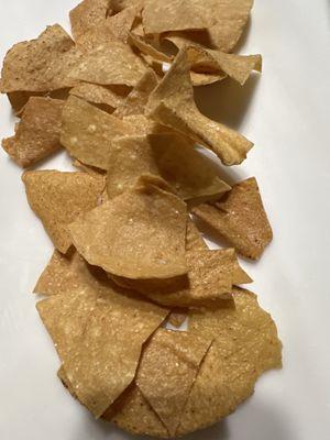 Chips, overly greasy & overly salty, worst chipotle chips, I've ever had.  Also, I taste zero lime.