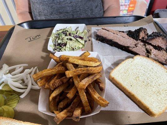 Brisket with two sides for $17