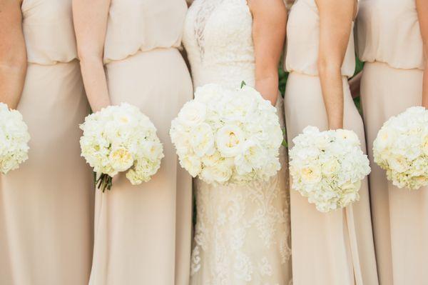 Winifred Gown + Bill Levkoff Bridesmaids