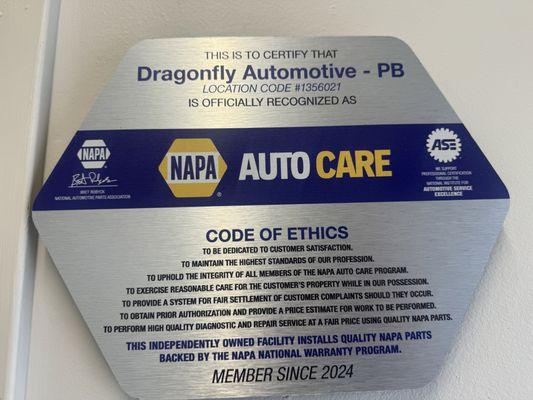 We are a Napa AutoCare shop!