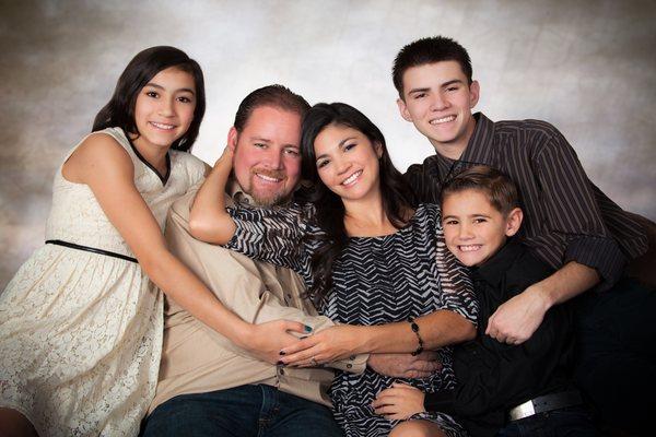 Family cuddle. In-home studio setup at in Lancaster, CA.