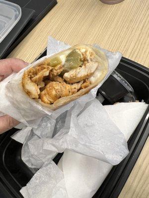 Chicken shawarma wrap