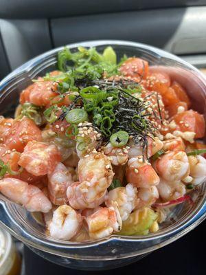 Create Your Bowl with 3 Protein (salmon shrimp and spicy salmon)