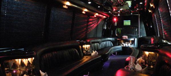 Sample interior of one of our party buses. Text us at 214.444.3574 for pics and a quote, or get a quote on TheDallasTransporter.com anytime!